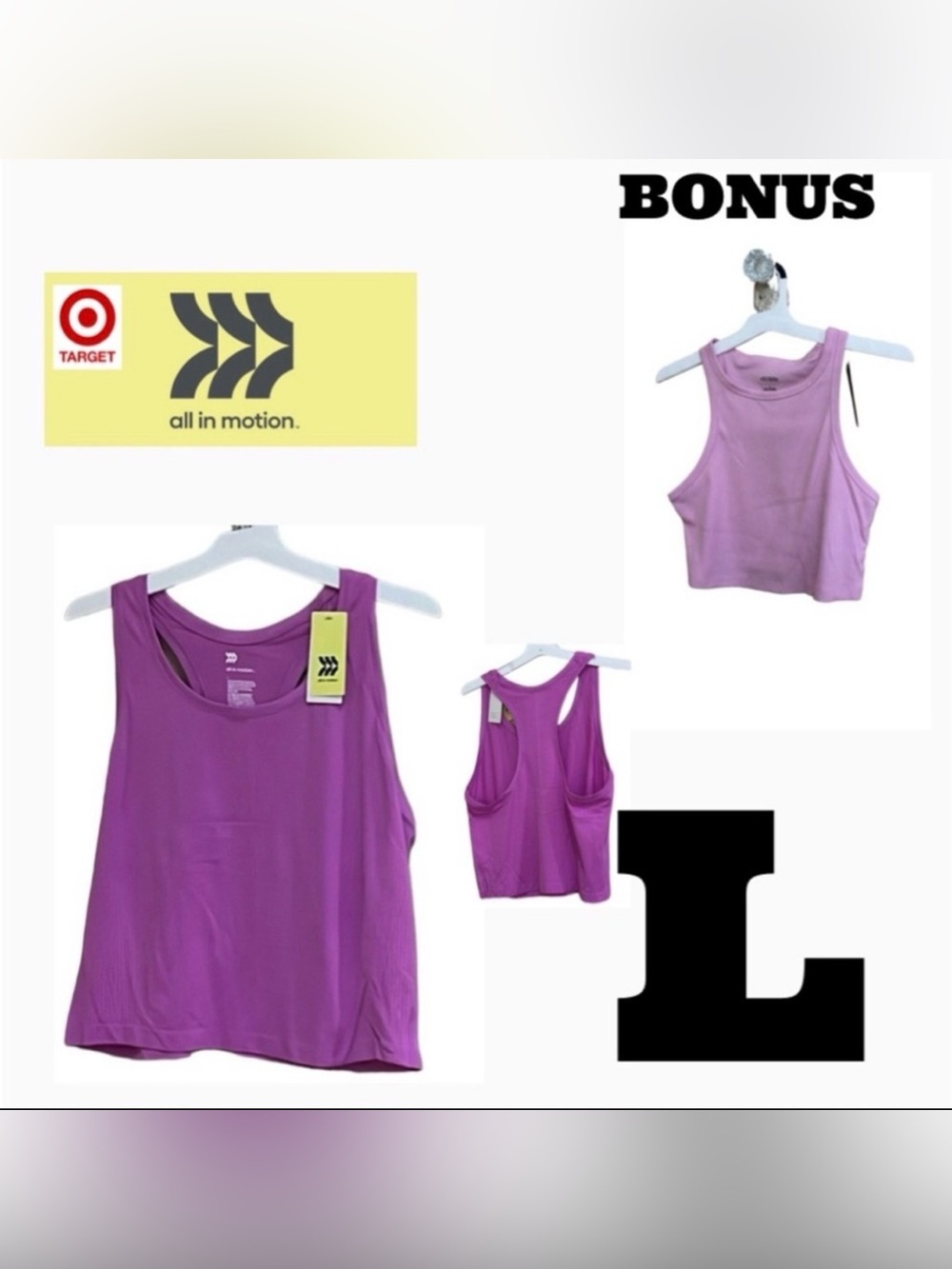 All in Motion Vibrant Pink Tank Top with bonus top